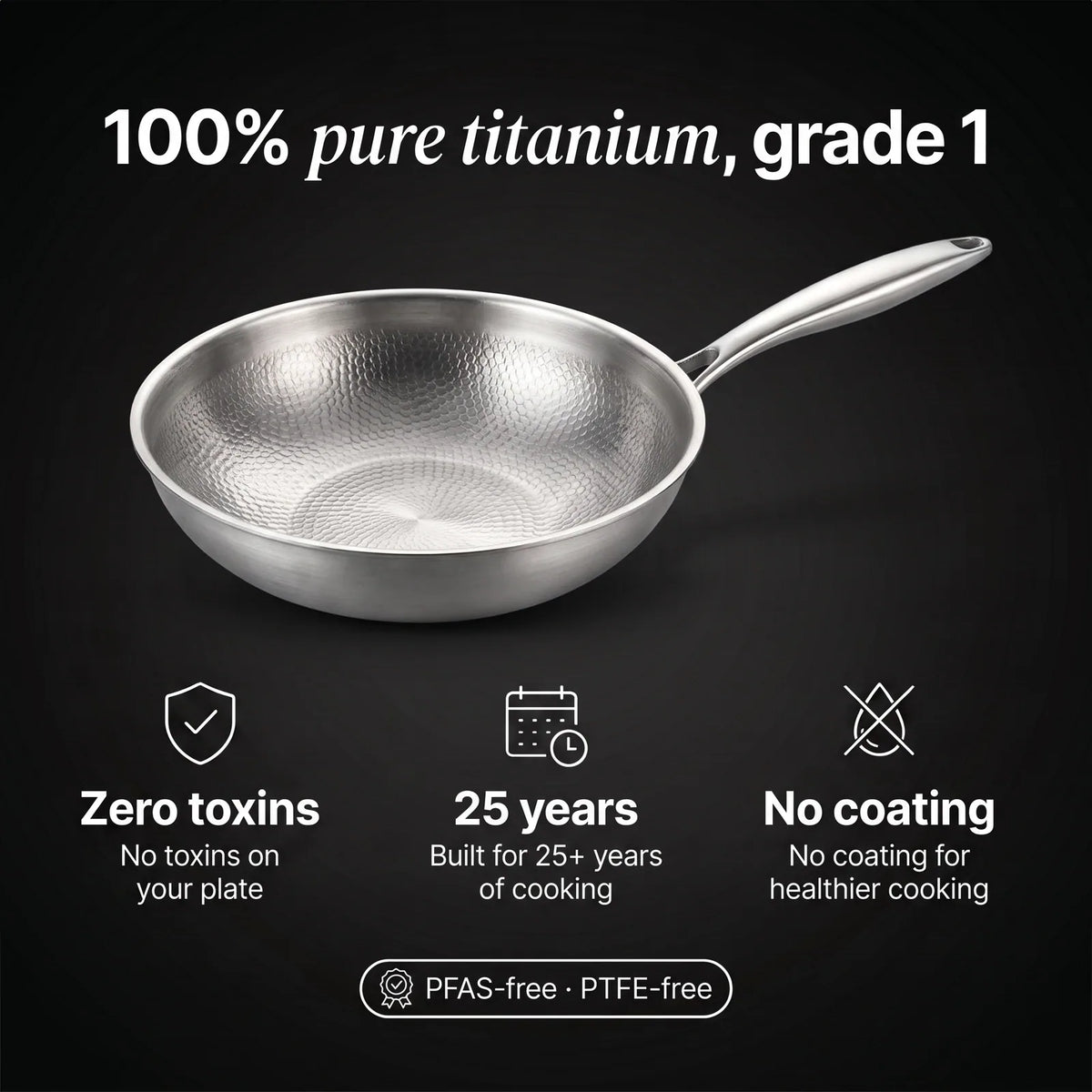 Pure Titanium Wok